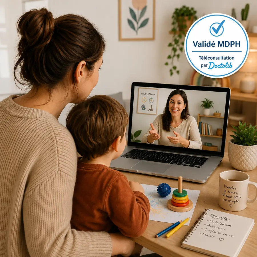 Bilan en ergothérapie en téléconsultation Doctolib pour enfant, Ergothérapeute Rennes